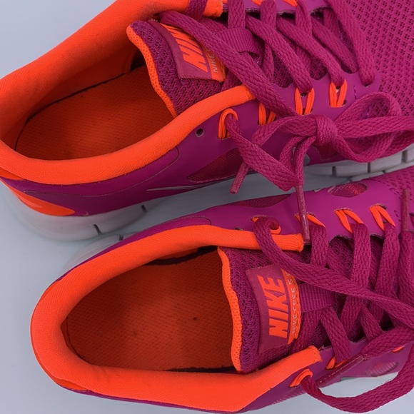 Nike Free 5.0 Purple Orange Running Shoe - Picture 7 of 8